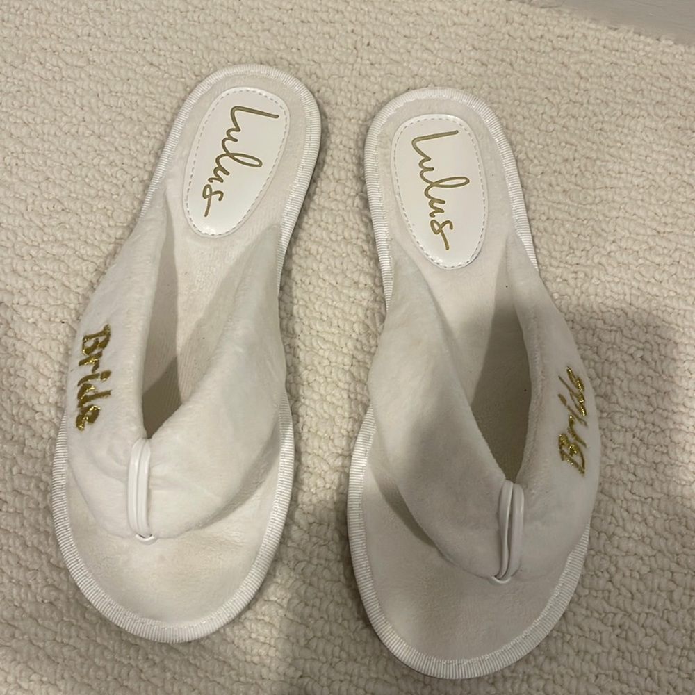 Bride slippers. Worn 1x. White